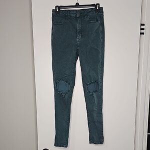American Eagle Outfitters Dark Teal Skinny Jeans